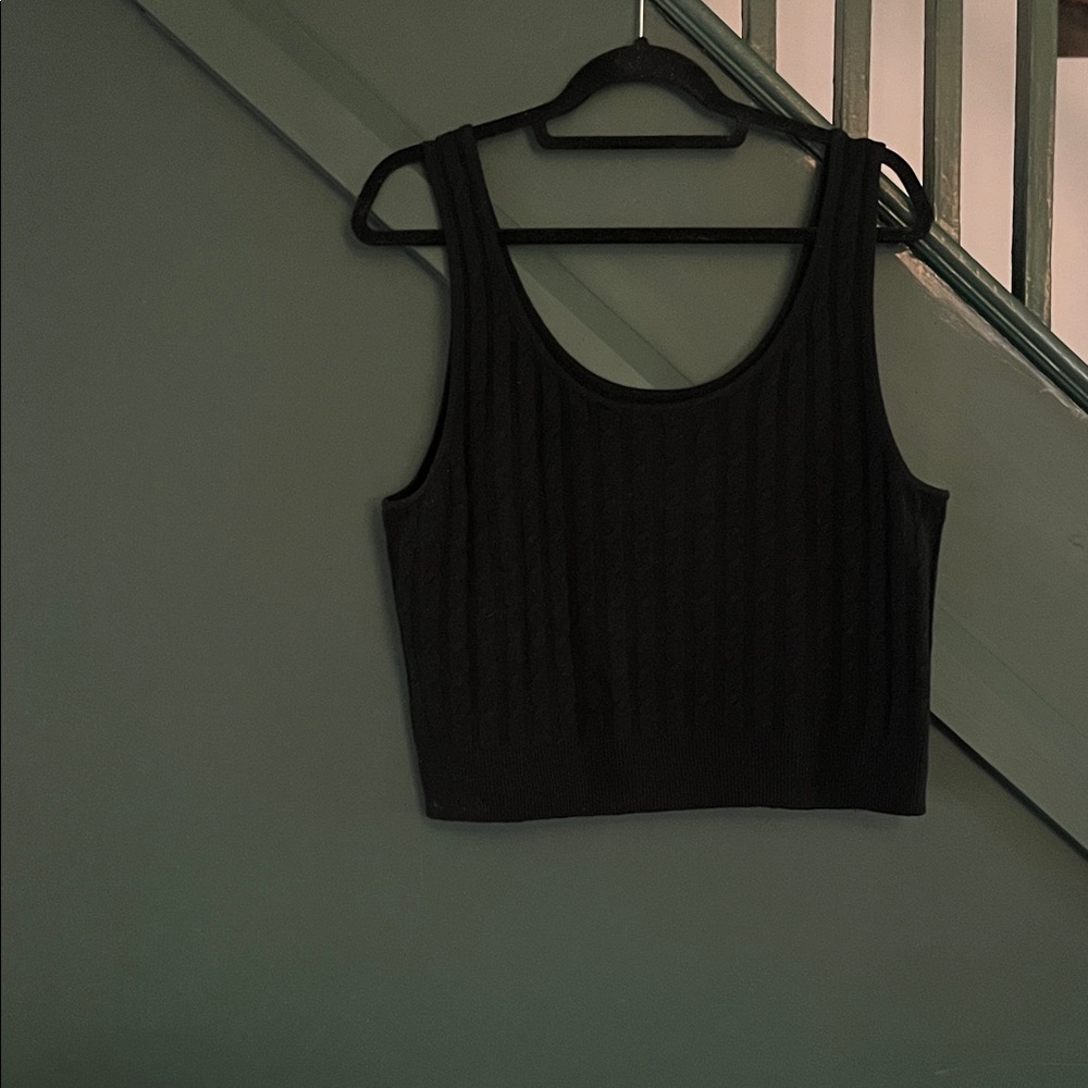 GAP Black Cableknit Top